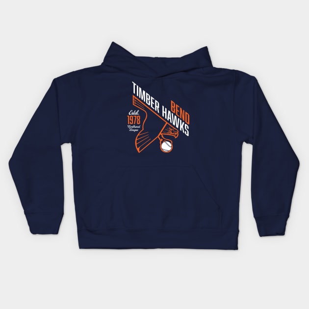 Bend Timberhawks Kids Hoodie by MindsparkCreative